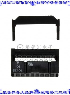 XG4M-1630-T 矩形连接器16POS插座2排2.54mm母插口黑色IDC镀金自