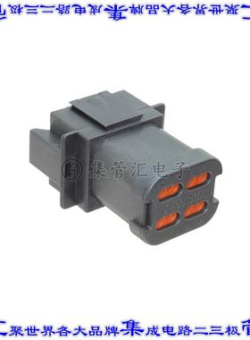 DT04-08PA-CE03 矩形连接器外壳8POS插座2排公形引脚黑色自由悬挂