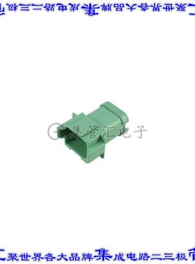DT04-08PC-E003 矩形连接器外壳8POS插座2排公形引脚绿色自由悬挂