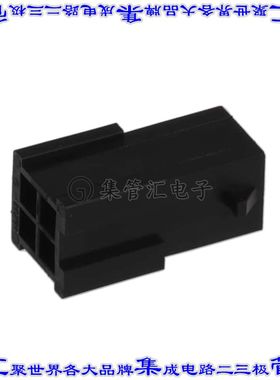 430200409 0430200409矩形连接器外壳4POS插头2排3mm公形引脚黑色