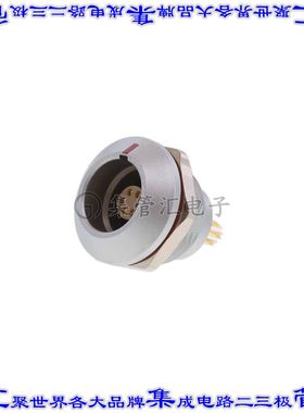 FLKB-06EGFS-GCP-001 圆形连接器6POS插座母插口焊杯镀金面板安装