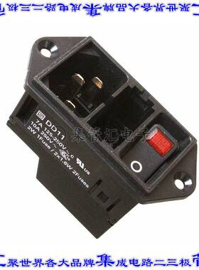 DD11.0123.1111 电源接入连接器3POS插座公插片模块IEC320-C14面