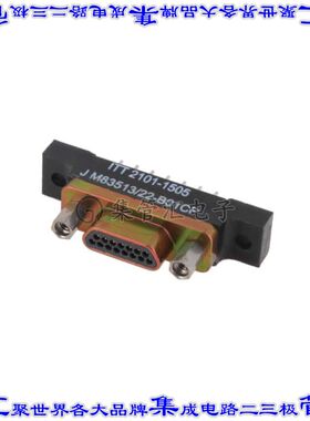 M83513/22-B01CP 连接器15POS插头公引脚2排D-TYPE型面板安装通孔