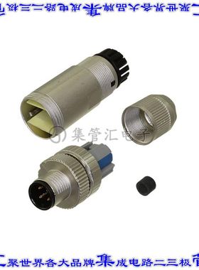 1424666 圆形连接器4POS插头公引脚弹簧架镀金自由悬挂