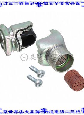 1607233 圆形连接器12POS插座外壳用于公插针银色面板安装直角底