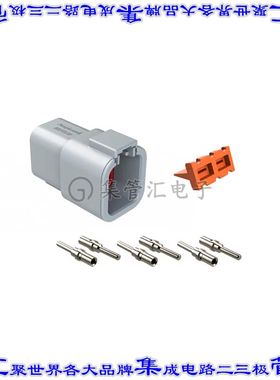 ATP04-6P-KIT01 矩形连接器6POS插座3排公引脚灰色压接镍自由悬挂