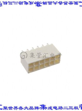 1-2825272-2 针座连接器12POS接头2排4.2mm公形插针通孔直针锡