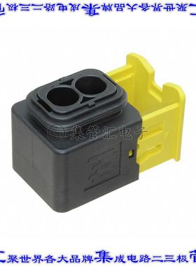 1-1564542-1 矩形连接器外壳2POS插座9mm母形插口黑色自由悬挂