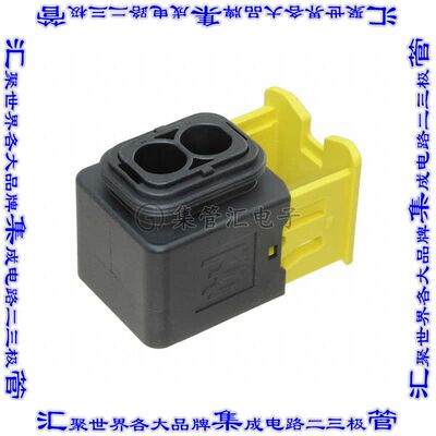 1-1564542-1 矩形连接器外壳2POS插座9mm母形插口黑色自由悬挂