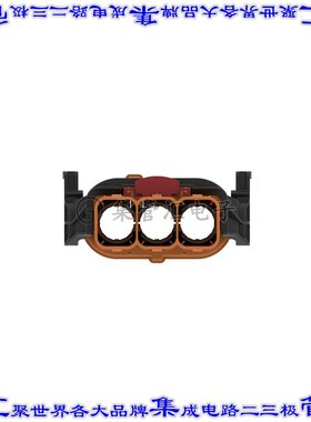 1-2177063-2 矩形连接器外壳3POS插头23mm公形引脚橙色自由悬挂