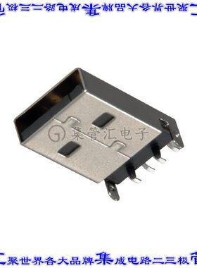 KUSBX-SMT2AP1S-W 连接器USB-A插头4POS表面贴装直角通孔