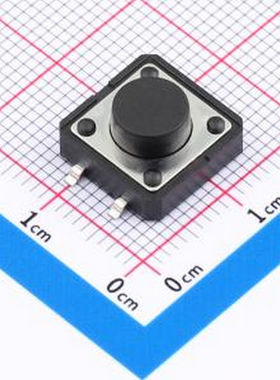 HX TS126TP 250gf 009 12x12x6mm 立贴 轻触开关 插件,12x12mm 轻