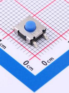 K2-1156SP-A4SW-05 6.2*6.2*3.8/250G 直脚蓝色按柄防水开关 SMD