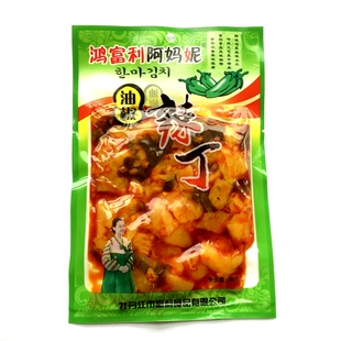 鸿富利阿妈妮油椒辣丁 东北小咸菜 朝鲜风味泡菜拍25个大部包邮