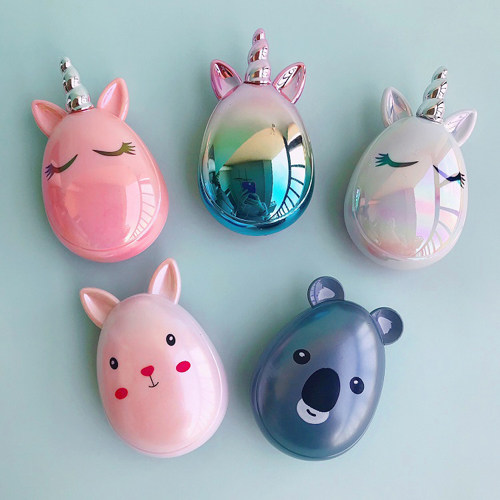 顺发梳防头发打结亲子幻彩蛋形梳