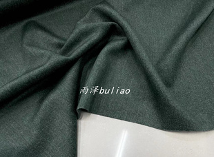 秋冬加厚 托叶绿灰绿色双面可剥全毛羊绒大衣面料  大衣外套风衣