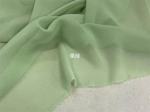 夏季新品柔暖垂感半透抗皱纯色100D雪纺纱布料 汉服衬衫练功服时