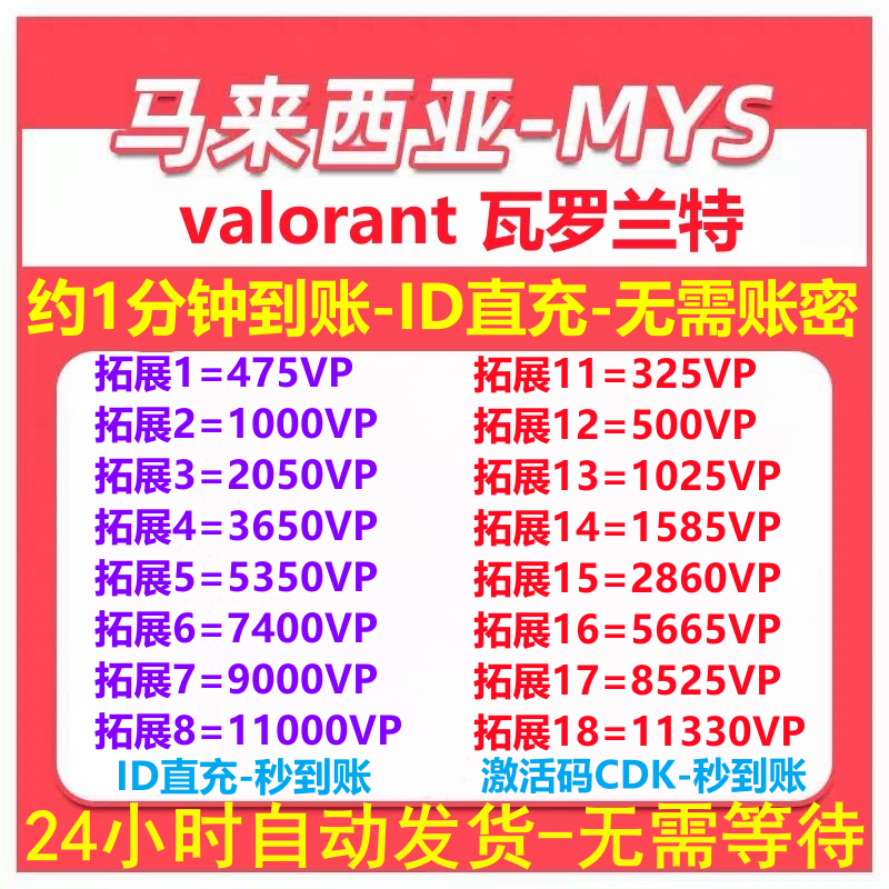 秒到Valorant瓦罗兰特马来西亚