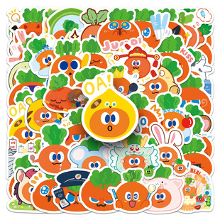 50张魔魔胡胡胡萝卜贴纸五月天MOJO CARROT周边应援diy装饰贴画