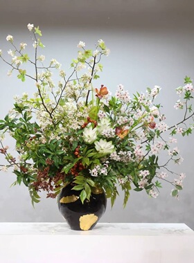 现代中式大堂桌花仿真花摆件