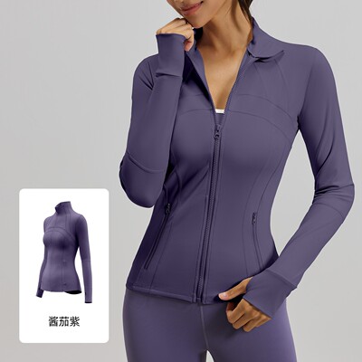 运动外套拼接健身上衣瑜伽服女