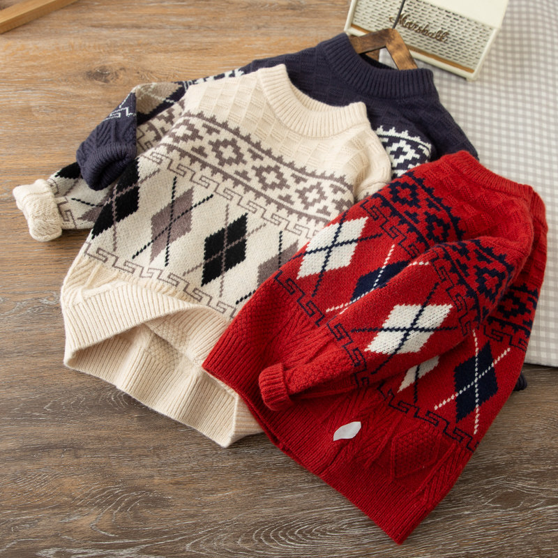 男童新年毛衣2026中大童冬季提花圆领上衣儿童加厚保暖针织衫亲子,童装/婴儿装/亲子装,毛衣/针织衫,淘宝优惠券,粉丝福利购,淘宝优惠卷