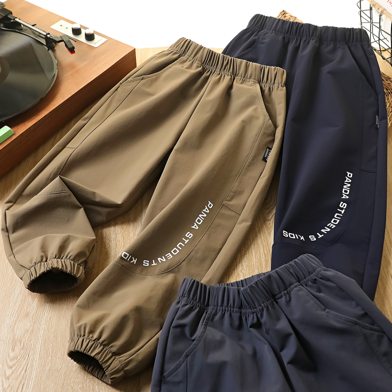 X男童裤子春秋款新款儿童装户外登山裤中大童男孩休闲束口长裤