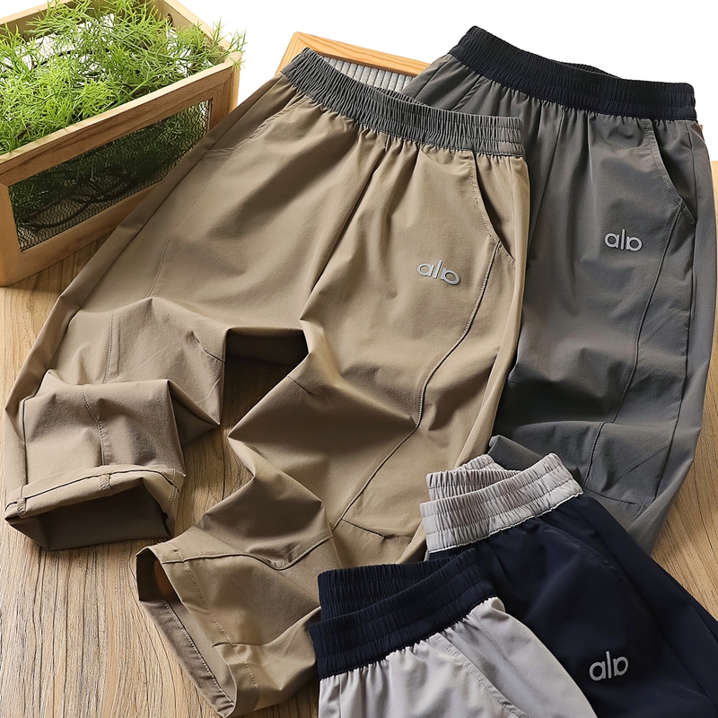 男童速干弯刀裤夏薄款2025新款儿童休闲裤子中大童男孩宽松防蚊裤