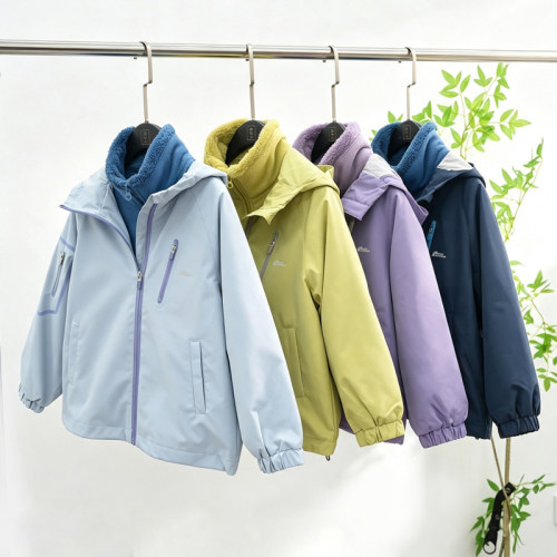 男童三合一冲锋衣秋冬儿童防风可拆卸保暖内胆登山服中大童外套