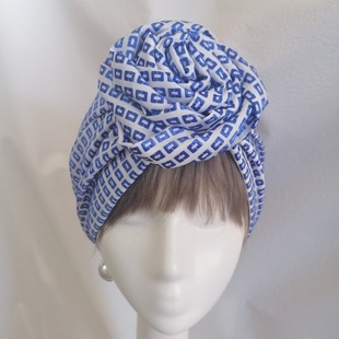 日式风格 蓝色少女感包头帽不雷同 个性 小众女帽