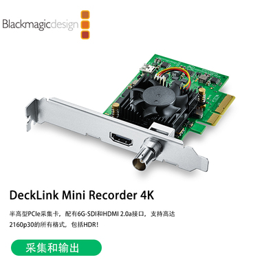 DeckLink Mini Recorder 4K 上屏卡采集盒 BMD采集卡和输出卡