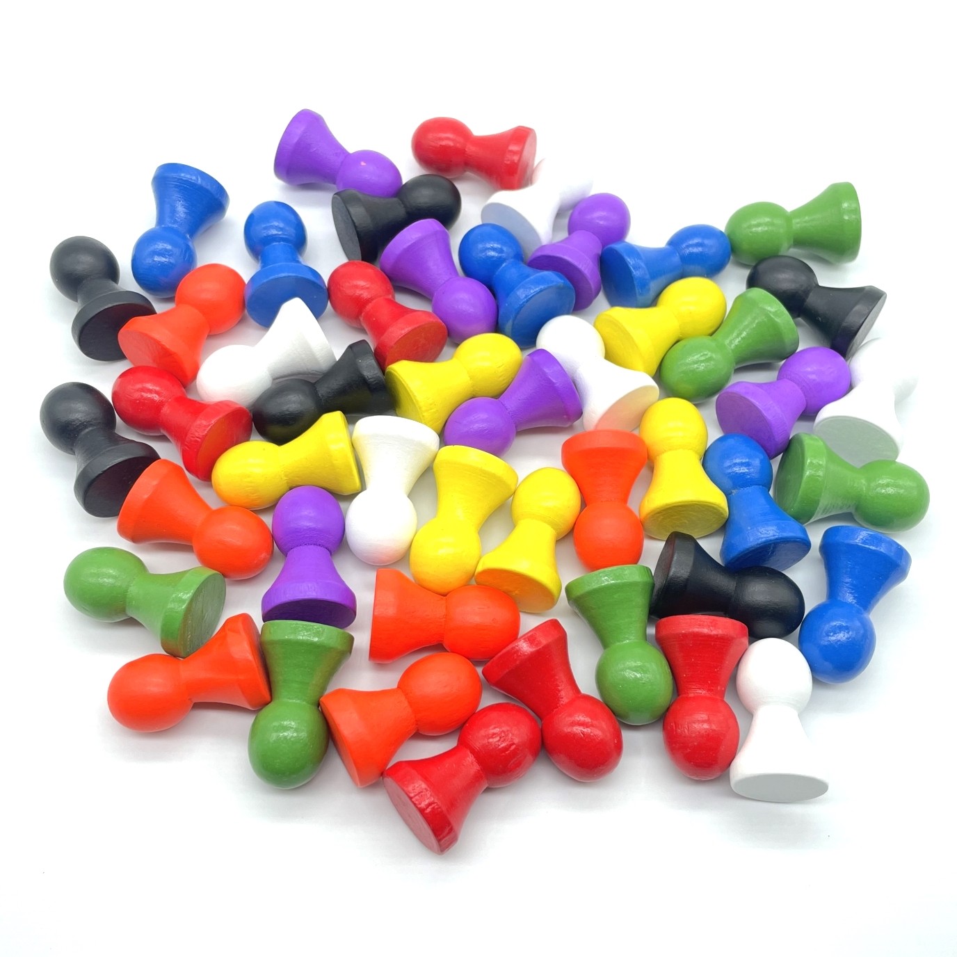 新款桌游标记大号彩色木质棋子自制创意游戏人形棋子飞行棋木棋子