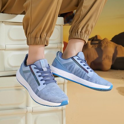 4E宽楦休闲运动男鞋网面透气轻便舒适软底防滑宽脚胖脚加宽跑步鞋