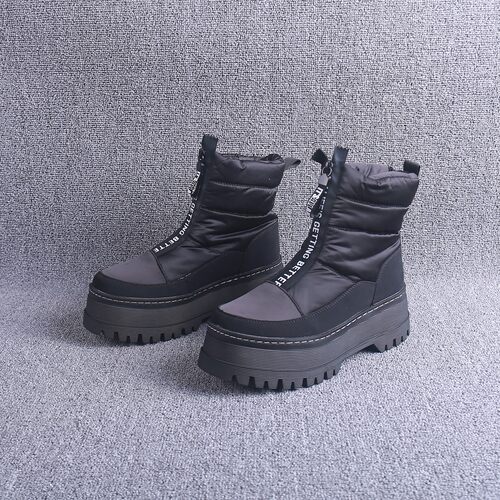 俄罗斯厚底冬季抗寒-30°户外保暖雪地靴棉鞋东北棉增高加毛加厚