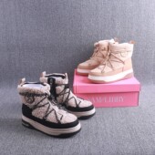 欧洲轻奢冬季 侧拉链雪地棉东北厚底女鞋 抗寒 30度保暖雪地靴时尚