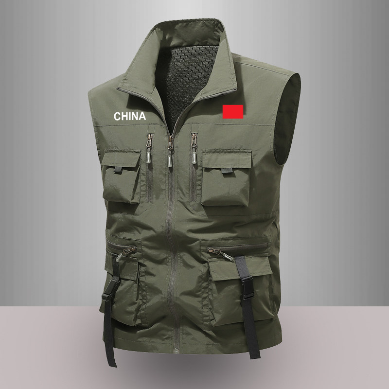国家队工装多口袋马甲户外通勤