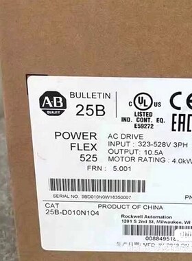 25B-D010N104 PowerFlex 525交流变频 议价
