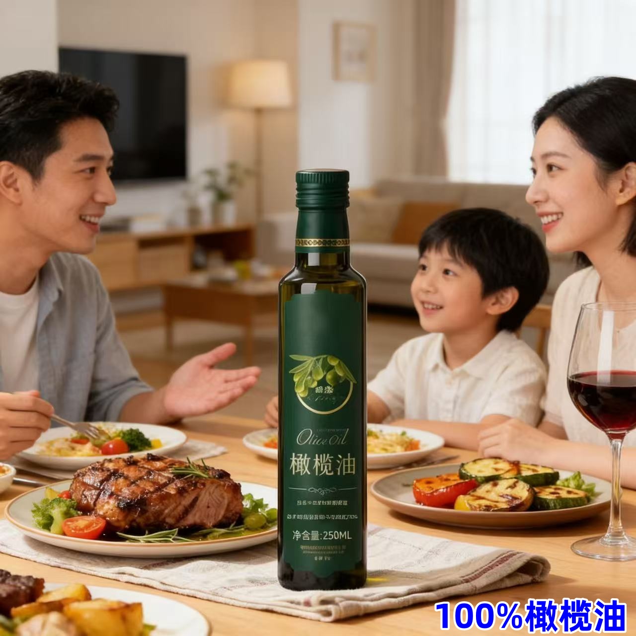 西班牙进口橄榄油原油100%橄榄油0添加剂儿童孕妇可吃250ml瓶装