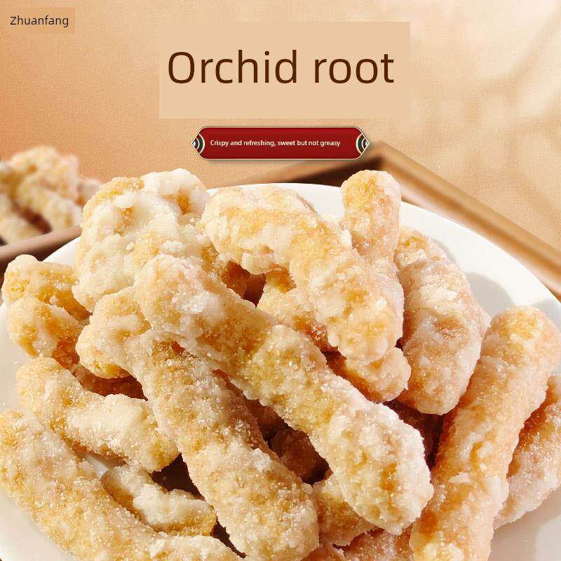 热销湖南常德特产老式手工花根糖兰花根雪花根白糖根零食小吃休闲