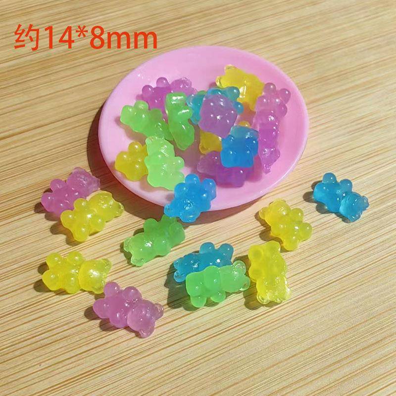 软胶食玩配件.迷你小熊糖果减压玩具手工奶油胶饰品
