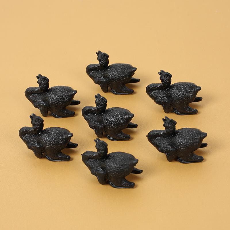 仿真乌鸡钥匙扣挂件创意仿真食物迷你炖鸡小黑鸡模型挂饰装饰