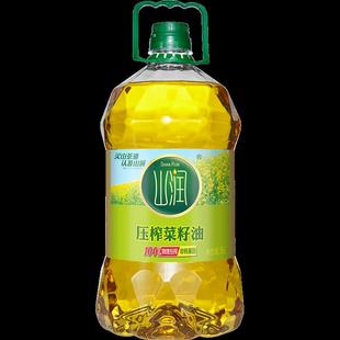 新品 家 一级低芥酸湖南菜油非转基因食用植物油 山润压榨菜籽油5L