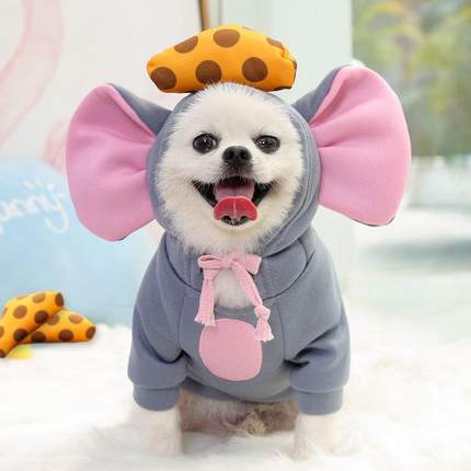 老鼠变身狗狗猫咪秋冬卫衣抓绒衣服用品宠物泰迪比熊博美小中型犬