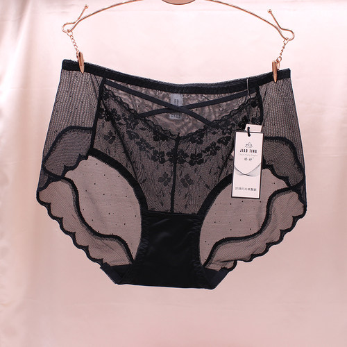 娇婷中腰女士内裤性感透明蕾丝