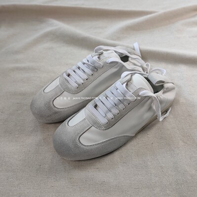 仅6对！牛货~纯原！2026新款时髦洋气布洛克复古真皮白拼色德训鞋