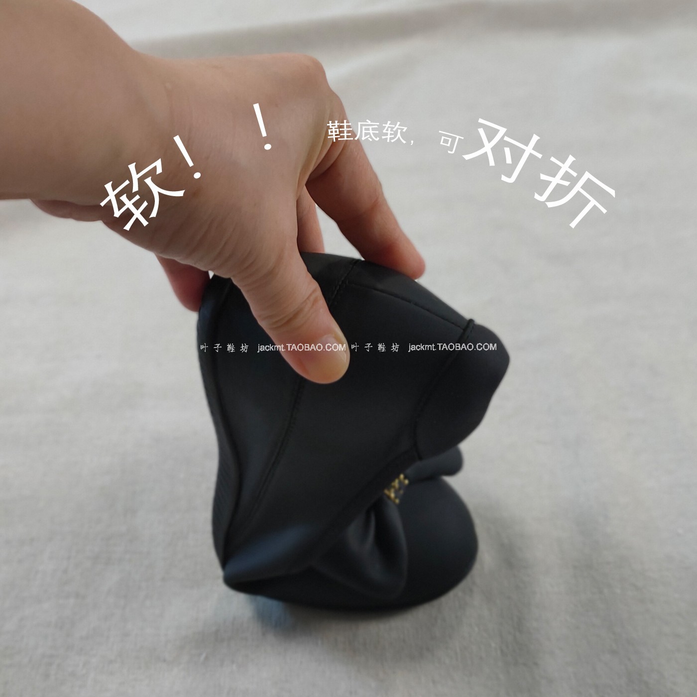 仅2对~纯原！太舒服！法式复古黑色 丝绸牛皮蝴蝶结坡跟工作鞋 39