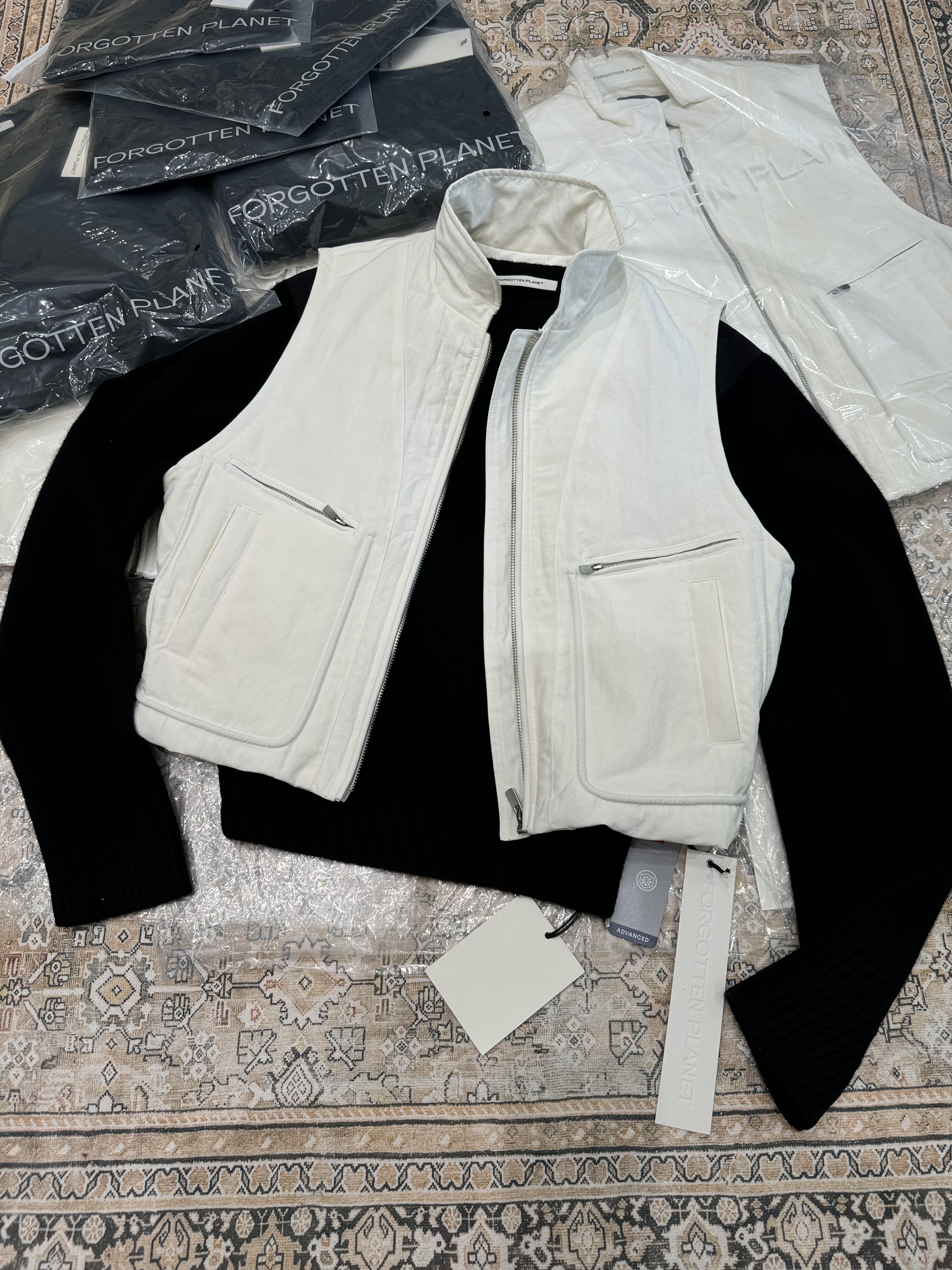 FP高品 3M新雪丽棉 柔软 轻便 温暖 马甲休闲 工装口袋拉链背心