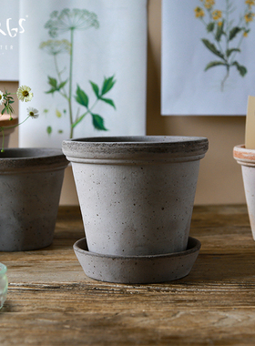 Bergs Potter 芙洛拉系列 宝格仕手工陶盆丹麦设计进口绿植花盆