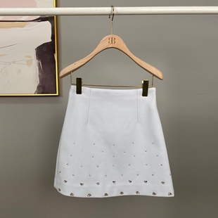 映氏ins女装 2020冬420446104镶钻百搭A字半身短裙769 专柜国内代购