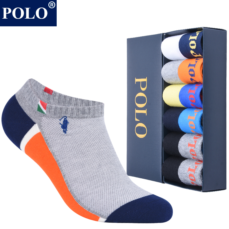 polo浅口船袜男纯棉夏季薄款网眼透气防臭吸汗低帮休闲百搭短袜潮